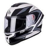 Casco Moto Integral Mt Stinger Hummer Stark G0 Blanco / Rosa