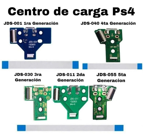 Ps4 Centro De Carga Usb Encendido + Flex Para Ps4 A Escoger 