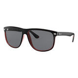 Lente Solar Ray-ban Boyfriend Proteccion Uv Para Hombre Color De La Lente Gris Color Del Armazón Negro Diseño Protección Uv