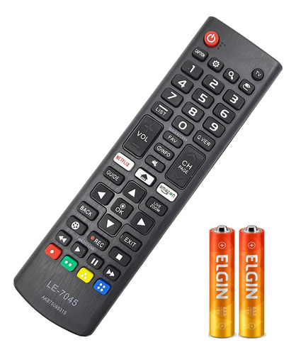 Controle Para Smart Tv LG 32/43/49/50/55/65 Com 2 Plihas Aaa