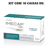 Kit Imecap Hair Max Cabelos E Unhas C/10 Un De 30 Cáps Cada