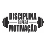 Adesivo Decorativo Disciplina Supera Motivação 120x60cm