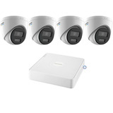 Kit Ip De 2mp Nvr De 4 Canales + 4 Cámaras Ip Turret Colorvu