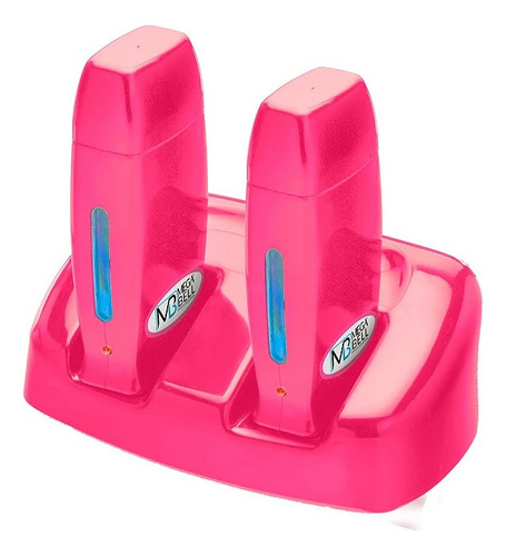 Termocera Base Dupla Toda Rosa + 2 Aquecedores Cera Roll-on