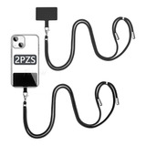 2pzs Correa  Para Celular De Cuerpo Cruzado Ajustable Negro