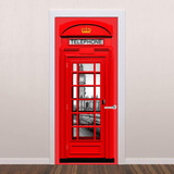 Cabine Telefone Londres - Adesivo Decoração Para Portas 