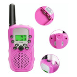 Radio Walkie Talkie Con Banda Infantil, 2 Piezas Rosa