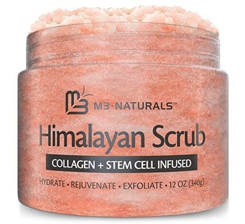 M3 Naturals - Exfoliante Corporal Y Facial Con Sal Del Himal