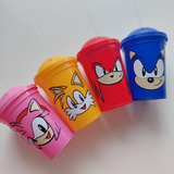 Vaso Plástico Souvenir Personalizado Sonic (12 Unidades)