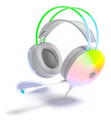 Headset Evolut Eg309 Lumini Transparente Com Fio Led Rainbow