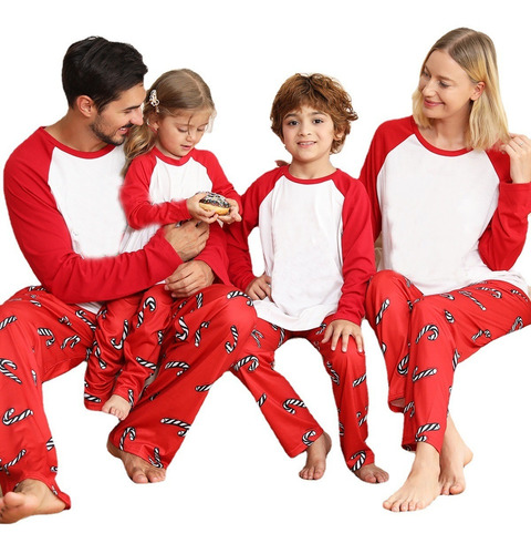 Pijama Navideña Familiar Manga Larga Para Niños Y Baby