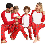 Pijama Navideña Familiar Manga Larga Para Niños Y Baby