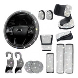 Accesorios Para Interior De Coche Con Brillos, 19 Pcs. - F