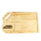 Tabua De Carne Churrasco Pinus Personalizado 46,5cm X 26cm  