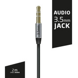 Cable Audio 1 Metro Estéreo Auxiliar Mini Plug Jack 3.5 2mts