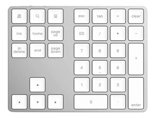 Teclado Numerico Sin Hilos Mini Numero Aluminio Bluetooth Inalambrico Ligero Profecional