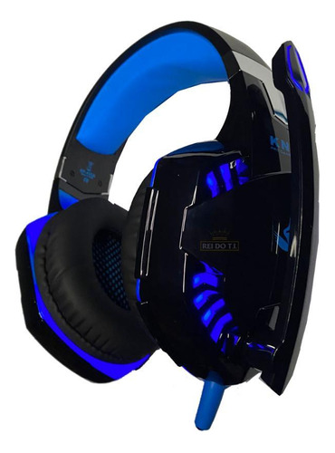 Fone De Ouvido Hadset Gamer Kp-455a - Azul