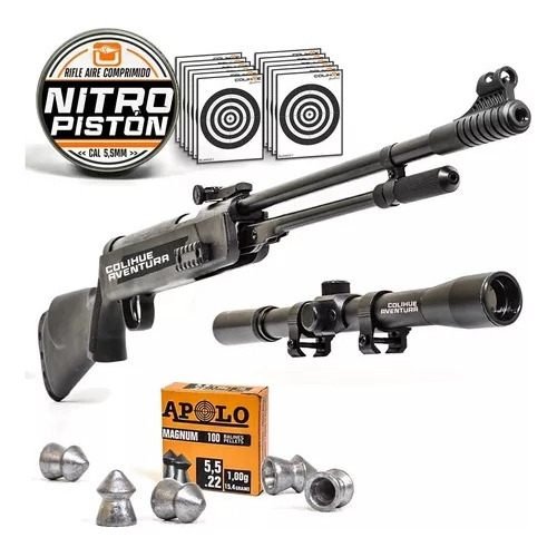 Rifle Fox Nitro Piston  + Mira + Balines + Blancos