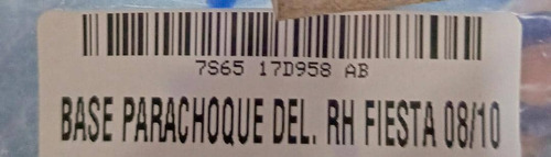 Base Parachoque Delantero  Rh Fiesta 2008/2010 Foto 4