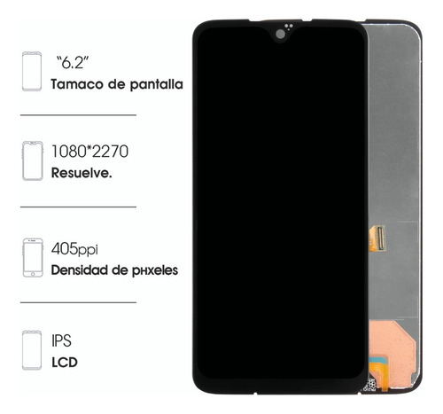 Para Motorola Moto G7 Plus Lcd Pantalla Táctil Digitalizador