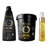 Kit Arvensis Shampoo Cachos Máscara 2x1 Finalizador Tec Oil