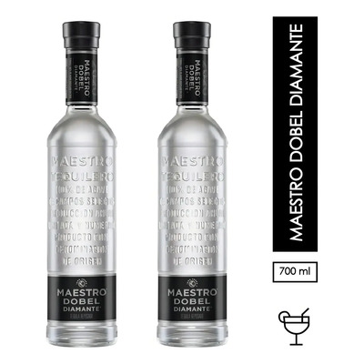 Tequila Cristalino Maestro Dobel Diamante Pack 2 Botellas 700 mL | Envío gratis