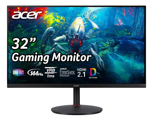 Monitor Gamer Acer Nitro Xv322qk 4k 32 144hz Ips Hdr Kvm Uhd