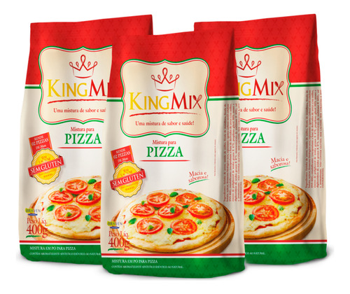 Kit De Mistura Para Pizza Sem Glúten - 3 Unidades