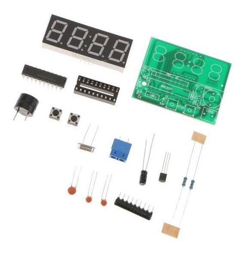 2x Lcd Diy De Reloj Digital Con Pantalla Grande Hora Fecha