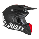 Casco Enduro Cross J18 Old School Black Matt Just1