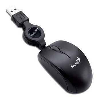 Genius Mouse Notebook Microtraveler Retractil Black Ppct