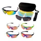 Kit Óculos Ciclismo Bike 5 Lentes  Suporte Grau Polarizado