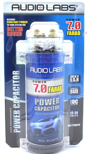 Capacitor X Sonido De Carro 7 Faradios Audiolabs Adl-pcap7f