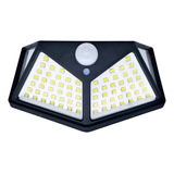 Luminária Solar 100 Led Com Sensor Jardim À Prova D'água Top