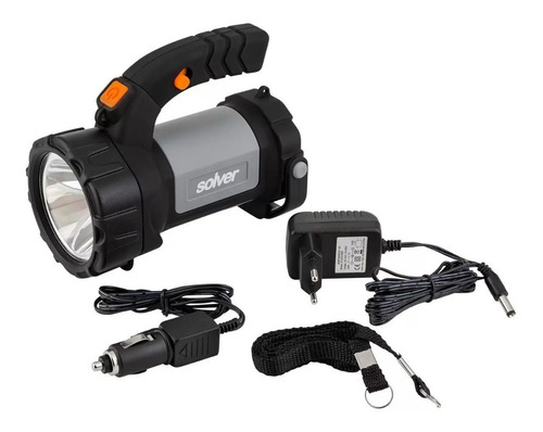 Lanterna Holofote Pro Recarregável Led  Solver Slp-401