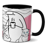 Caneca Alça Preta Veterinária Flork Meme Engraçada Profissão