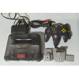 Nintendo 64 Preto Transparente Super Completo Original 