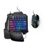 Teclado De Uma Mão Rgb Gaming Mouse +kit De Teclado Para Jog