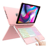 Funda Con Teclado Hotlife / Para iPad 10.2 /360°/rose