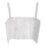 Camisetas Sin Mangas Con Strass Brillantes (s-s) Fishnet Cry