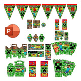 Kit Imprimible Minecraft Candybar Cumpleaños Editable