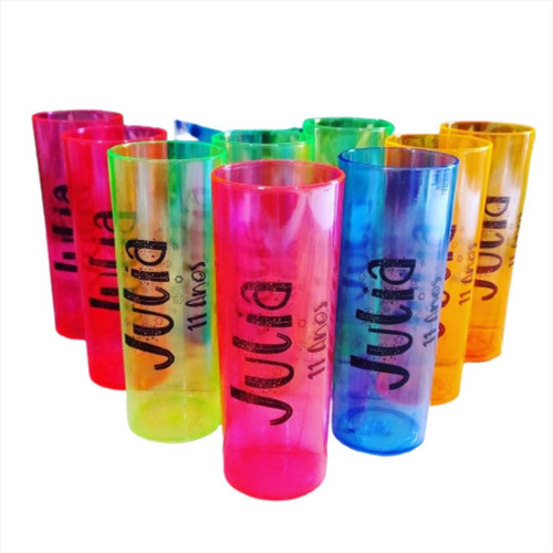 35 Copo Long Drink Personalizado Neon