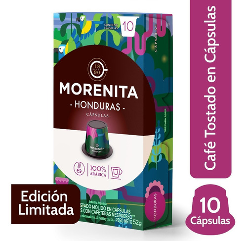 Cafe La Morenita En Capsulas Honduras 10 Capsulas X 5,2 Gr