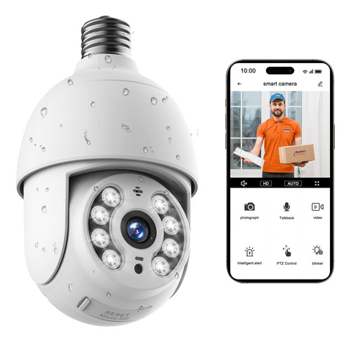 Cámara De Seguridad Wifi Videovigilancia 4mp Wif Exterior