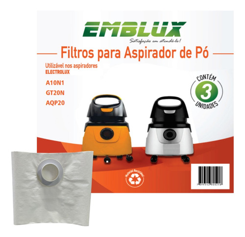Kit 6 Sacos Aspirador Electrolux A10 Smart A10n1
