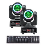 2 Mini Moving Farol Beam 60w 2in1 Effect Beam Dj + Mesa Dmx