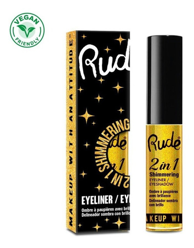 Delineador Y Sombra De Ojos 2 En 1 Shimmering Rude Cosmetics