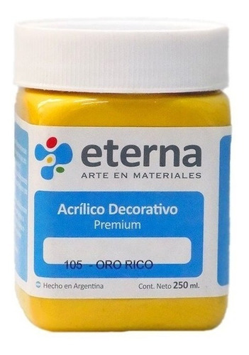 Pintura Eterna Acrilica Decorativa Premium Metalizada 250 Ml