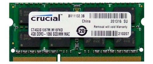 Memoria Ddr3 4gb Sodimm Pc3-8500s 1066mhz Mac Hp Toshiba