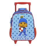 Mochila Con Ruedas Chico Azul Chenson Pocoyo Kinder Poky Par